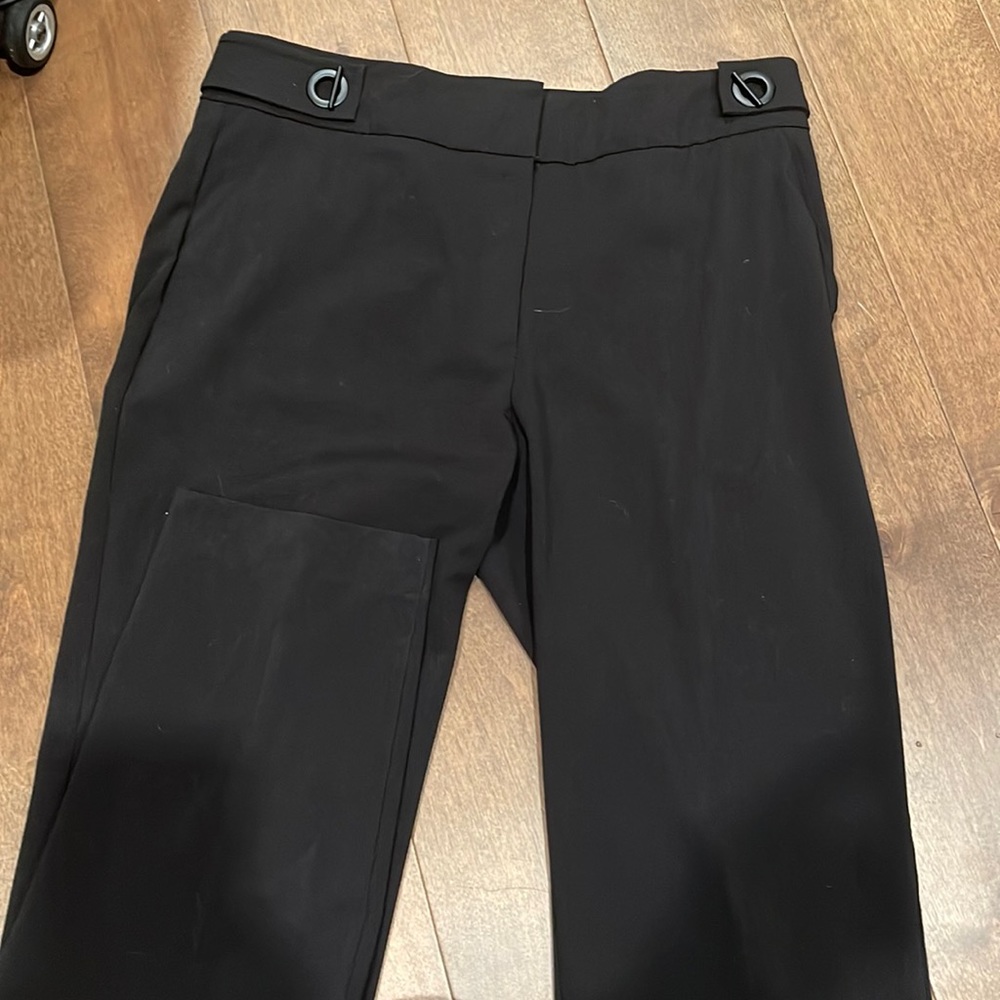 Black regular fit pants